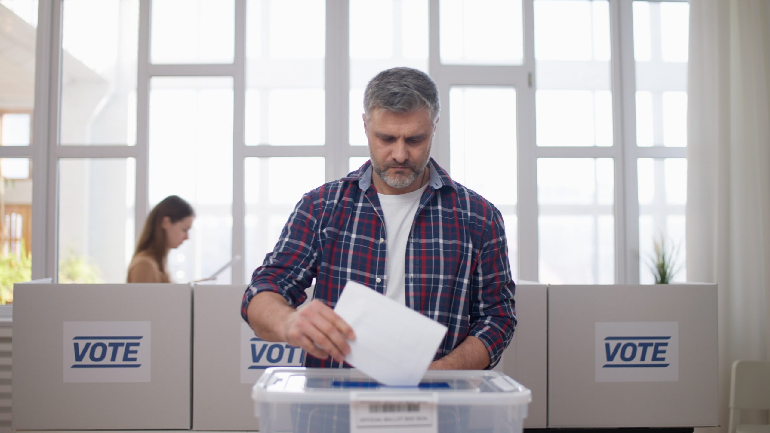 Man Voting